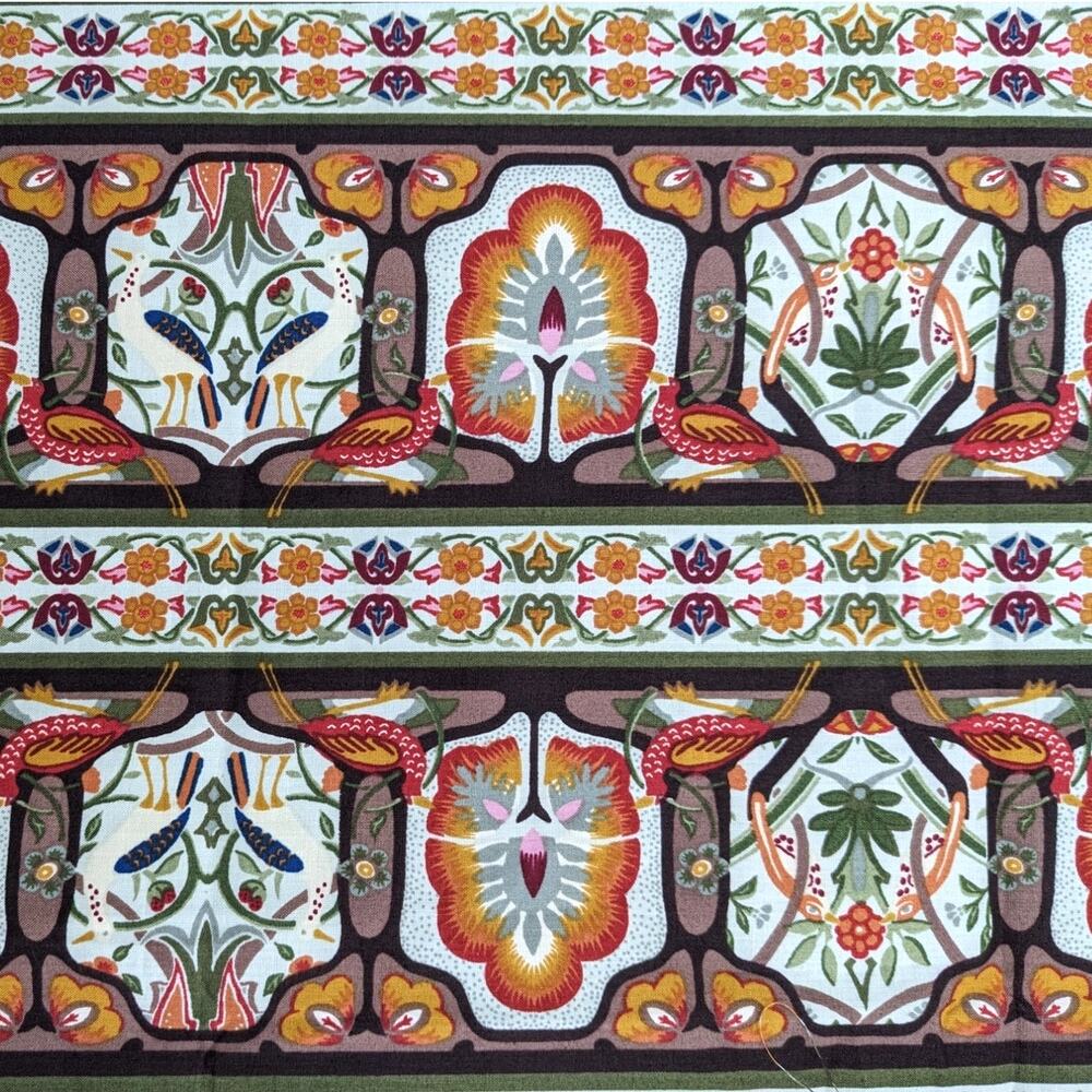1 3/8 Yd 2014 Arts & Crafts Inspired Michele Hill IN THE BEGINNING Cotton Fabric